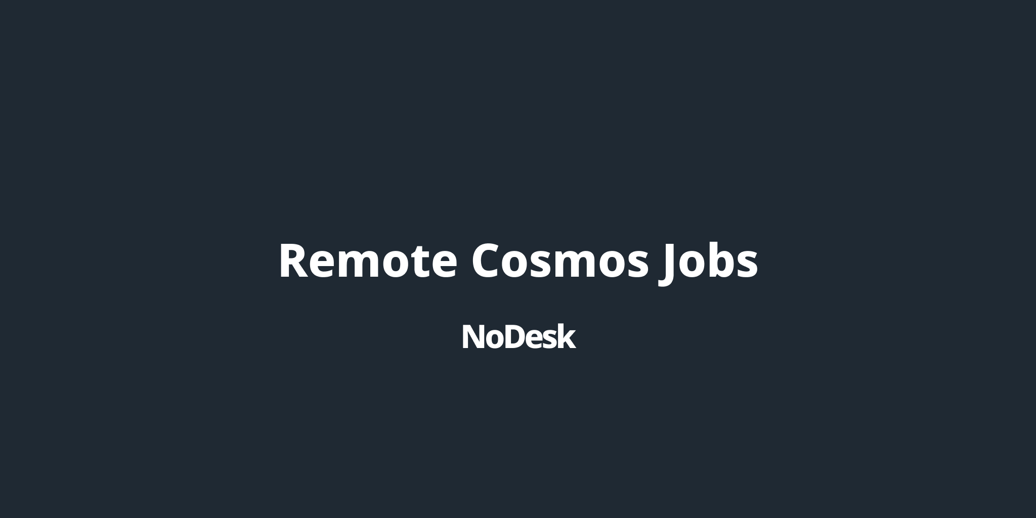 Remote Blockchain Jobs - NoDesk