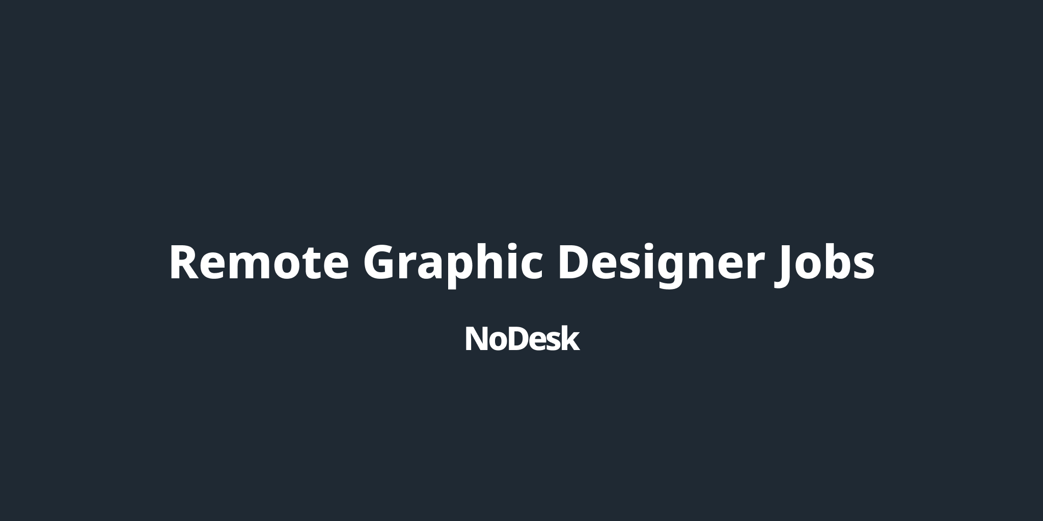 Remote Graphic Designer Jobs   NoDesk