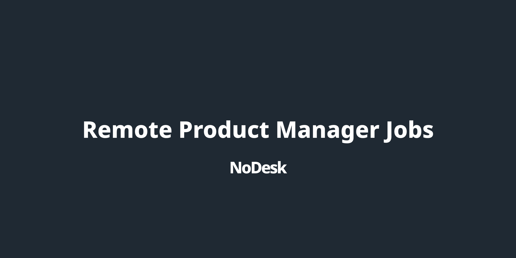 remote product manager jobs